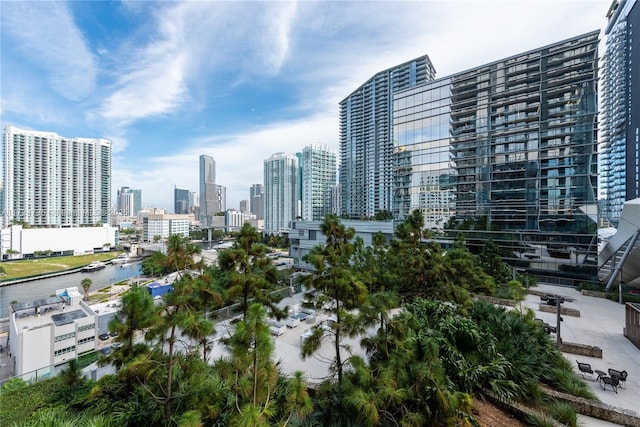 city view with a water view