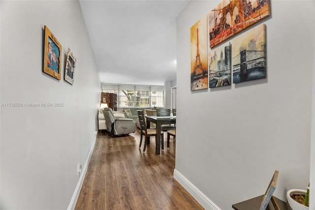 hall featuring hardwood / wood-style floors