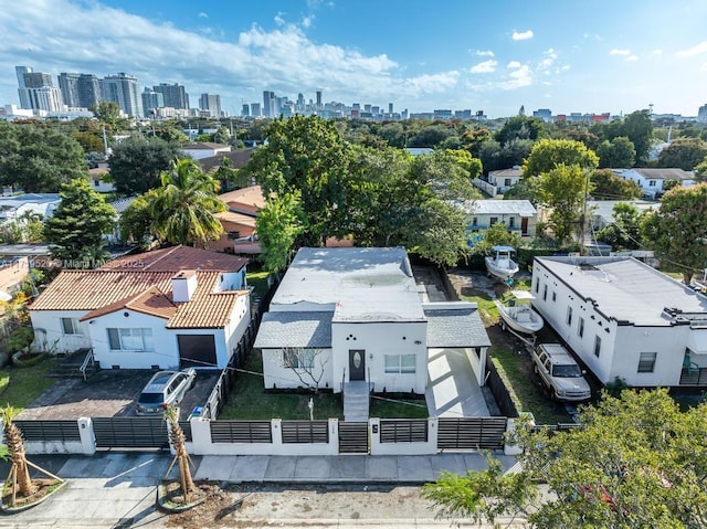 aerial view with a view of city