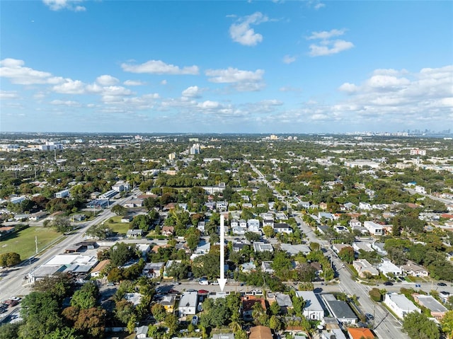 aerial view with a residential view