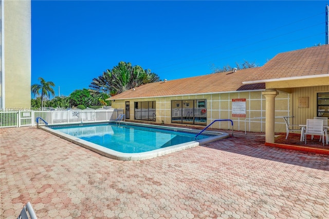 view of pool with a patio area