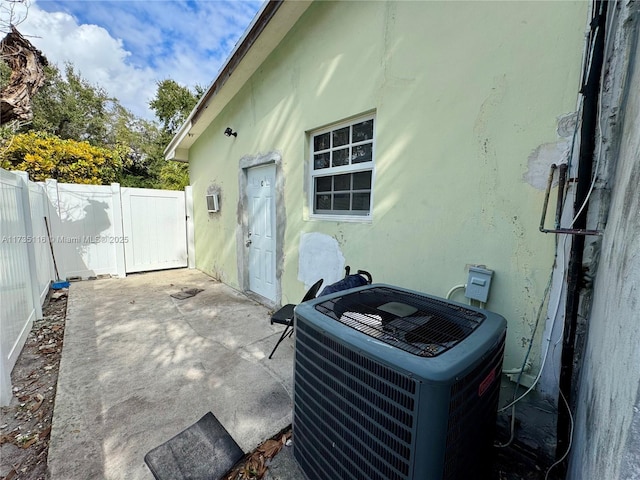 view of patio featuring central AC