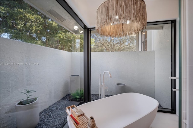 bathroom with a bath