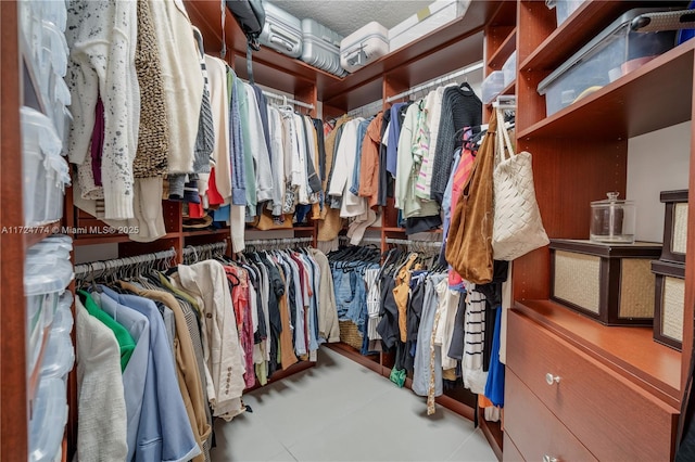 view of walk in closet