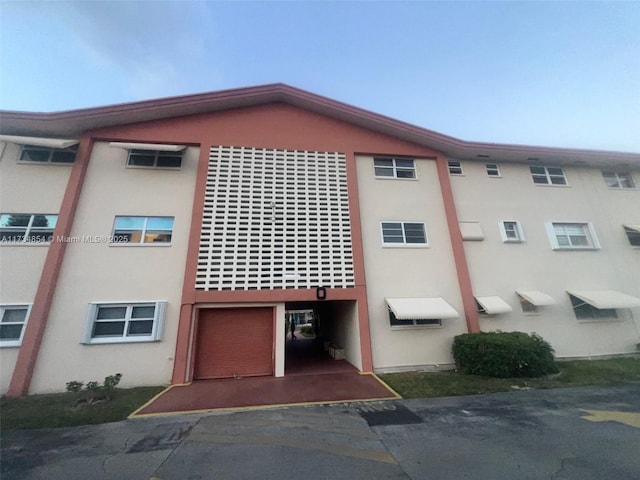 view of property with a garage