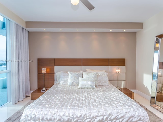 bedroom with ceiling fan