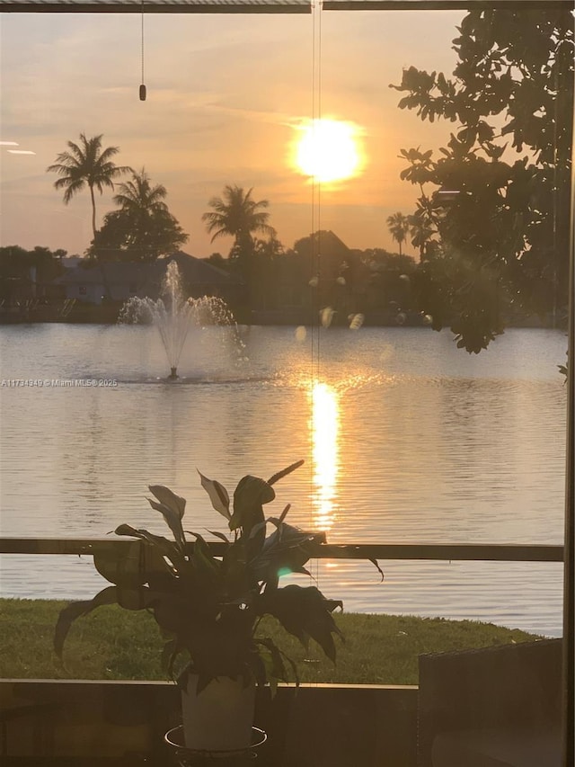 view of water feature