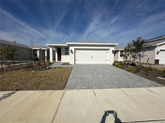 view of front of house featuring a garage