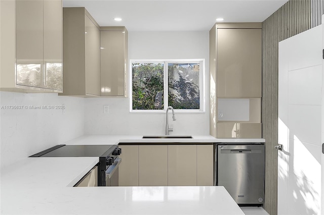 kitchen featuring sink and appliances with stainless steel finishes