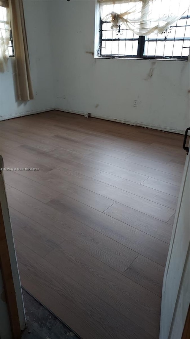 empty room featuring light hardwood / wood-style flooring