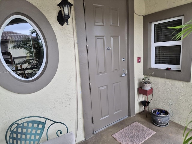 view of doorway to property