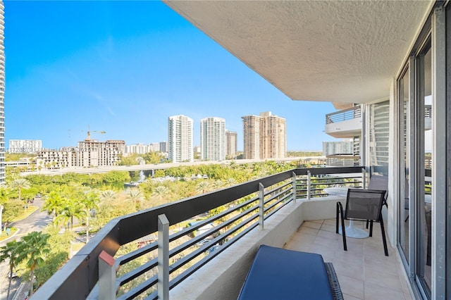 balcony with a city view