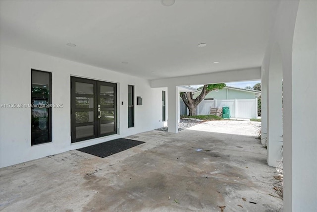 view of patio with french doors