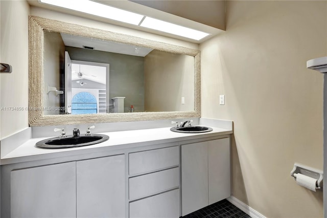 bathroom with vanity