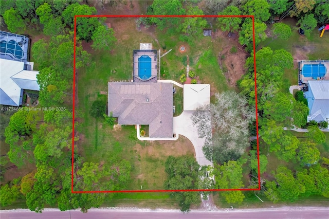 13230 N 153rd Rd N, Jupiter, FL 33478 - aerial overview of property's location with property parcel outlined