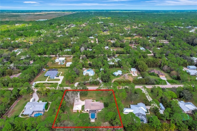 13230 N 153rd Rd N, Jupiter, FL 33478 - view of property location featuring property parcel outlined and a heavily wooded area