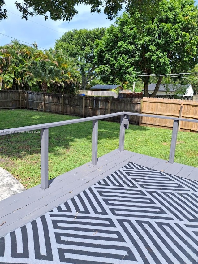 view of patio featuring a wooden deck