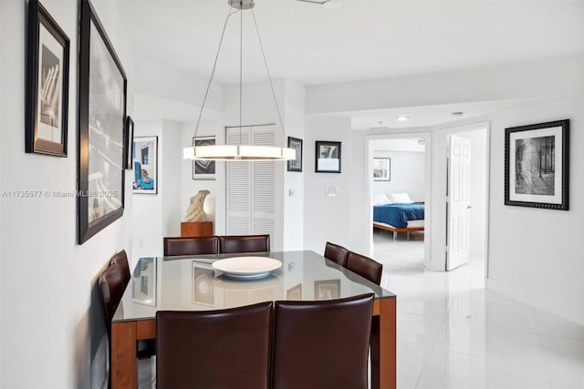 view of dining room