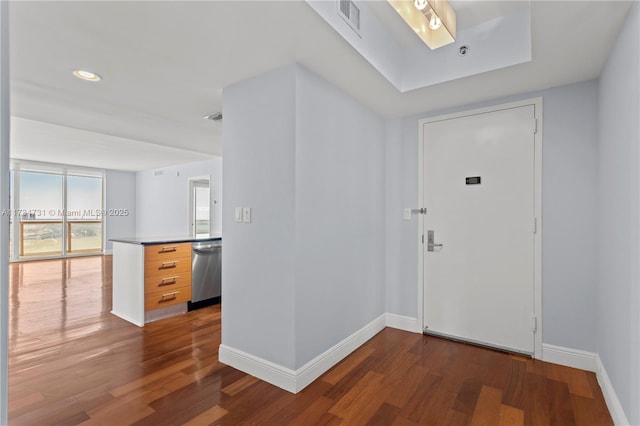 entryway featuring dark hardwood / wood-style floors