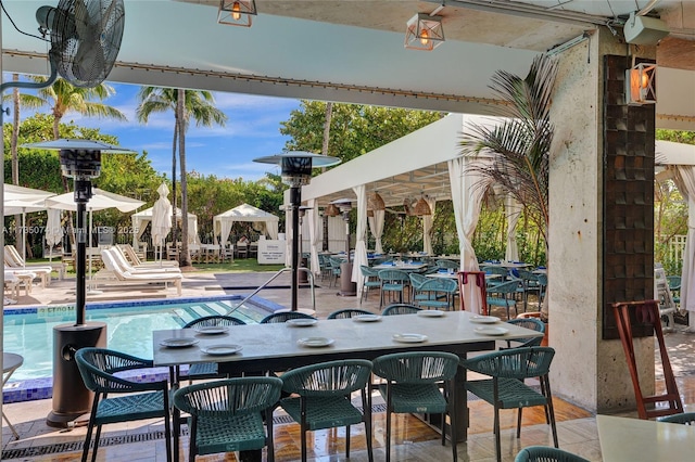 view of patio featuring a community pool