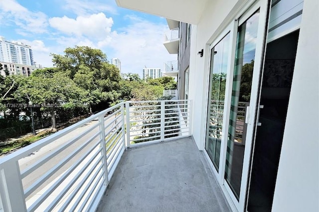 balcony with a view of city