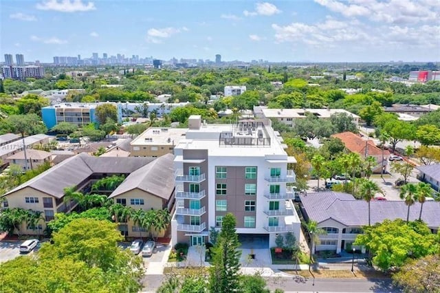 aerial view featuring a view of city