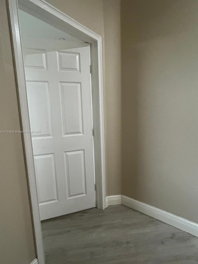 hallway featuring light hardwood / wood-style floors