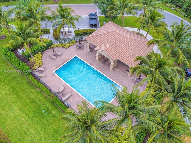 view of pool with a patio