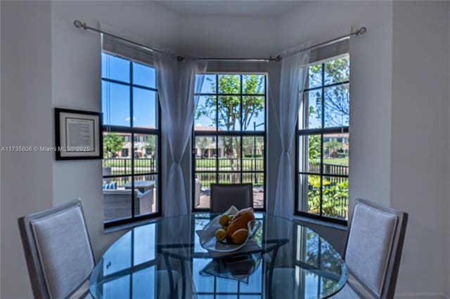 view of dining area