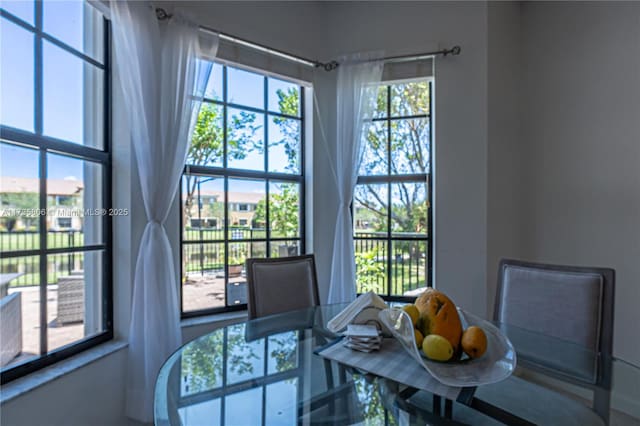 view of dining area