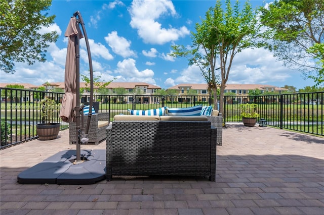 view of patio / terrace featuring outdoor lounge area