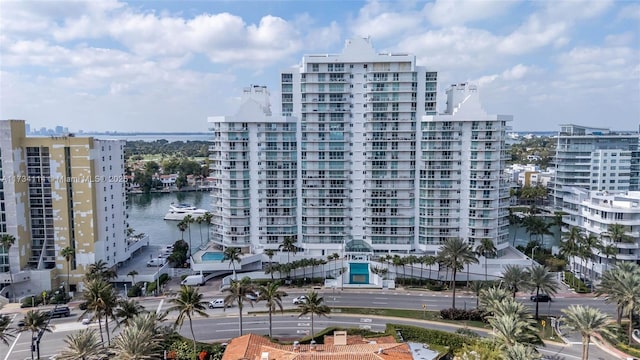 view of property with a water view