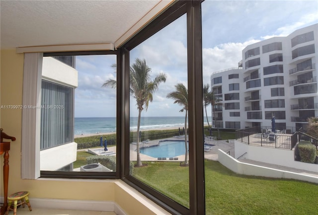 water view with a beach view