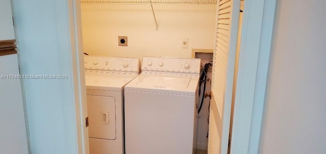 laundry area with laundry area and washing machine and dryer