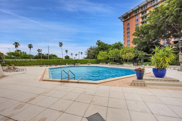 view of pool with a patio