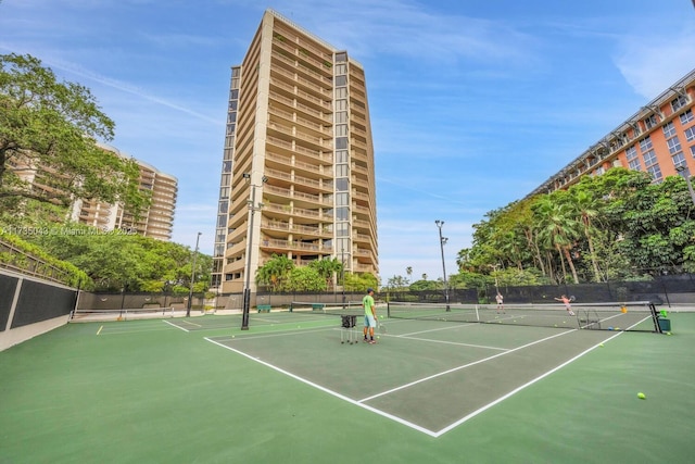 view of tennis court