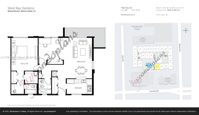 1666 W Ave Unit 207, Miami Beach, FL 33139 - view of property floor plan