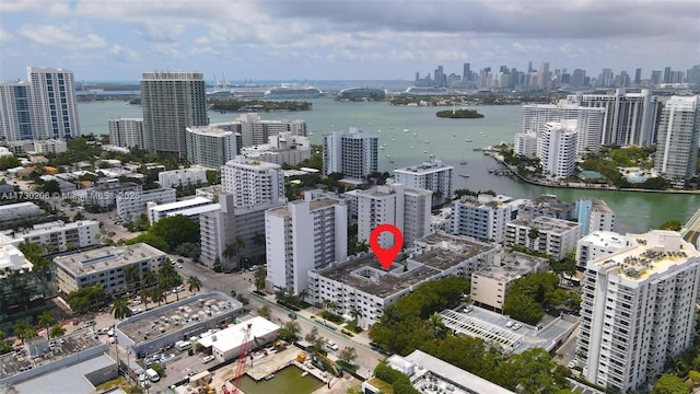 1666 W Ave Unit 207, Miami Beach, FL 33139 - bird's eye view of skyline and a nearby body of water