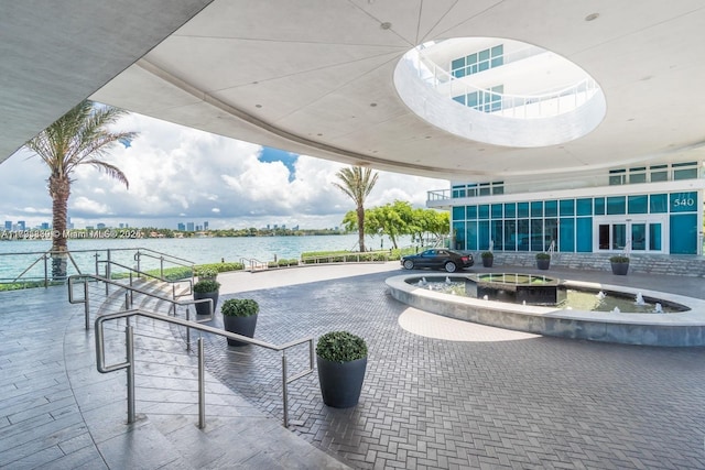 view of property's community featuring a water view