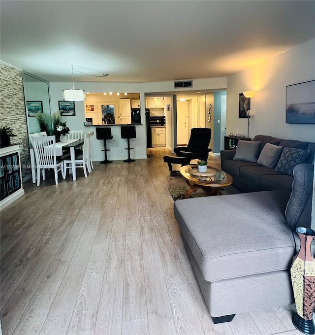 living room featuring hardwood / wood-style floors