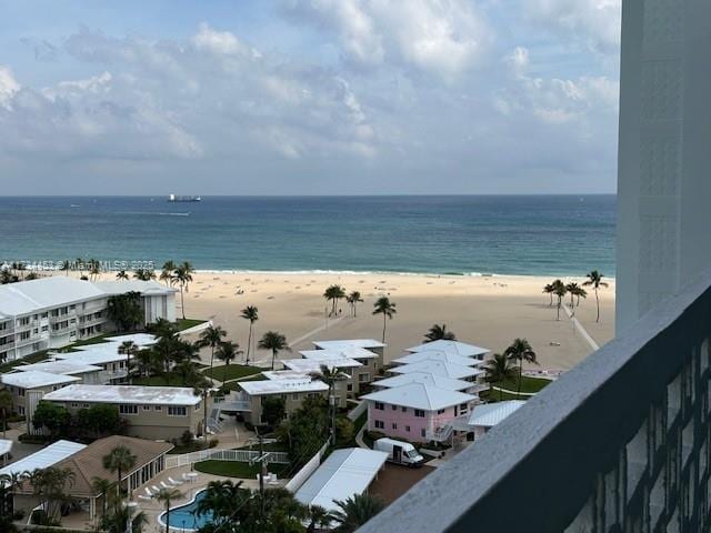 water view with a beach view