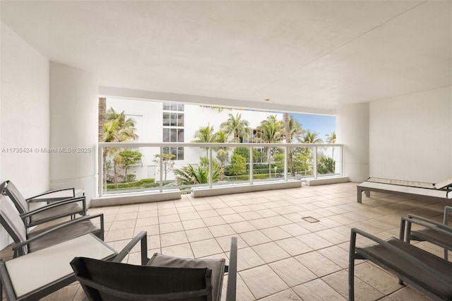 view of patio with a balcony