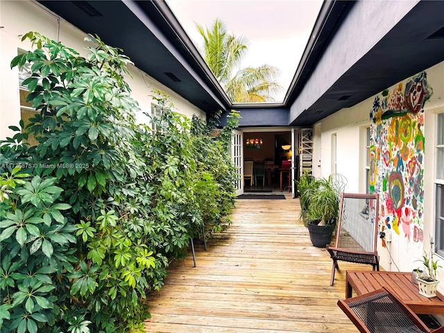 view of wooden terrace