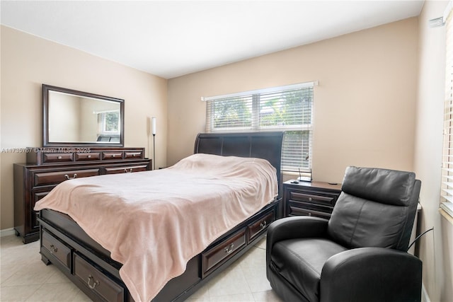 view of tiled bedroom