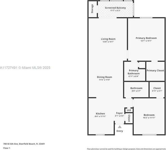 700 SE 6th Ave Unit 203, Deerfield Beach, FL 33441 - floor plan