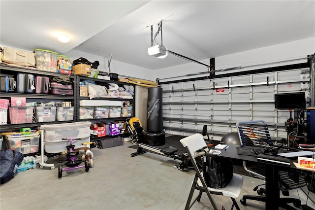 garage featuring a garage door opener