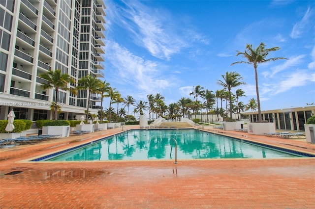 view of pool with a patio area