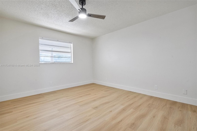 4050 NW 42nd Ave Unit 318, Fort Lauderdale, FL 33319 - spare room featuring ceiling fan, a textured ceiling, and light wood-type flooring