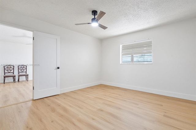4050 NW 42nd Ave Unit 318, Fort Lauderdale, FL 33319 - spare room featuring a textured ceiling, light hardwood / wood-style floors, and ceiling fan
