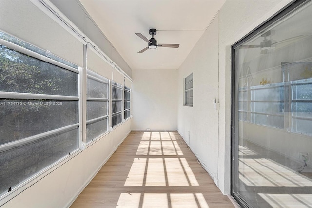 4050 NW 42nd Ave Unit 318, Fort Lauderdale, FL 33319 - unfurnished sunroom with ceiling fan